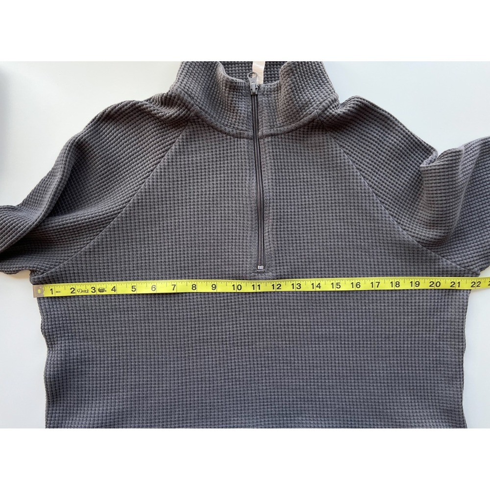 Z by Zella Reset 1/2 Zip Waffle Knit‎ Pullover Womens Medium Gray - Picture 9 of 10